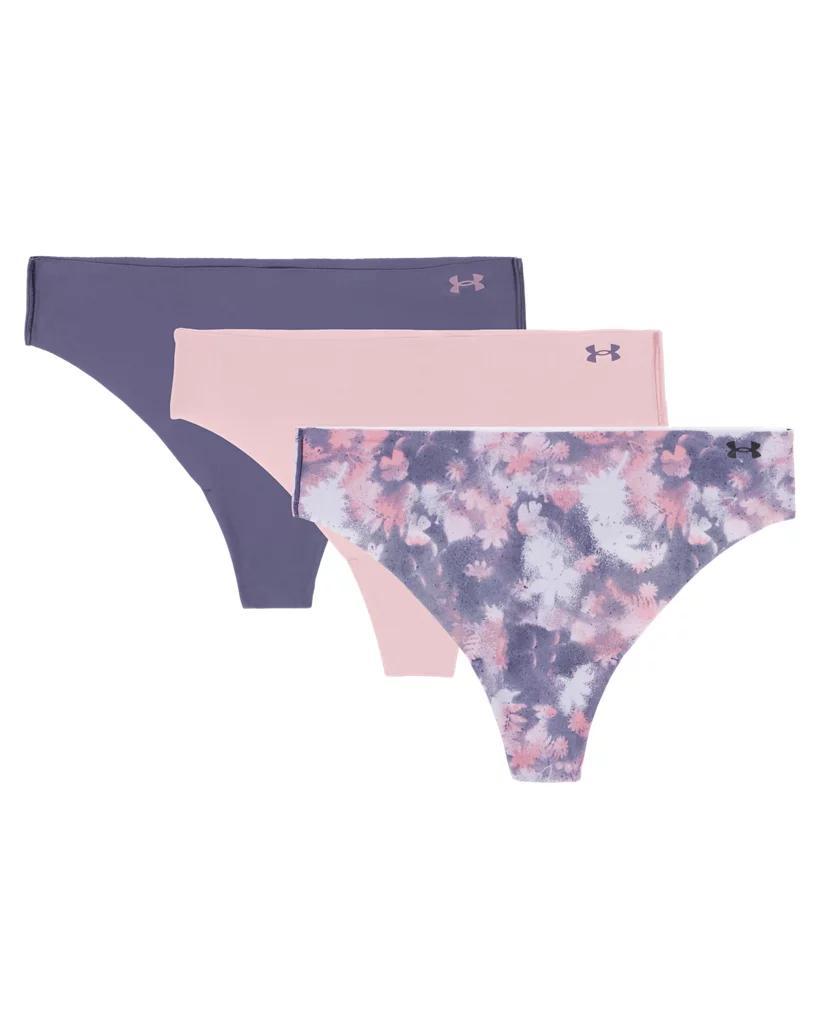 Women's UA Pure Stretch 3-Pack Printed No Show Thong Product Image