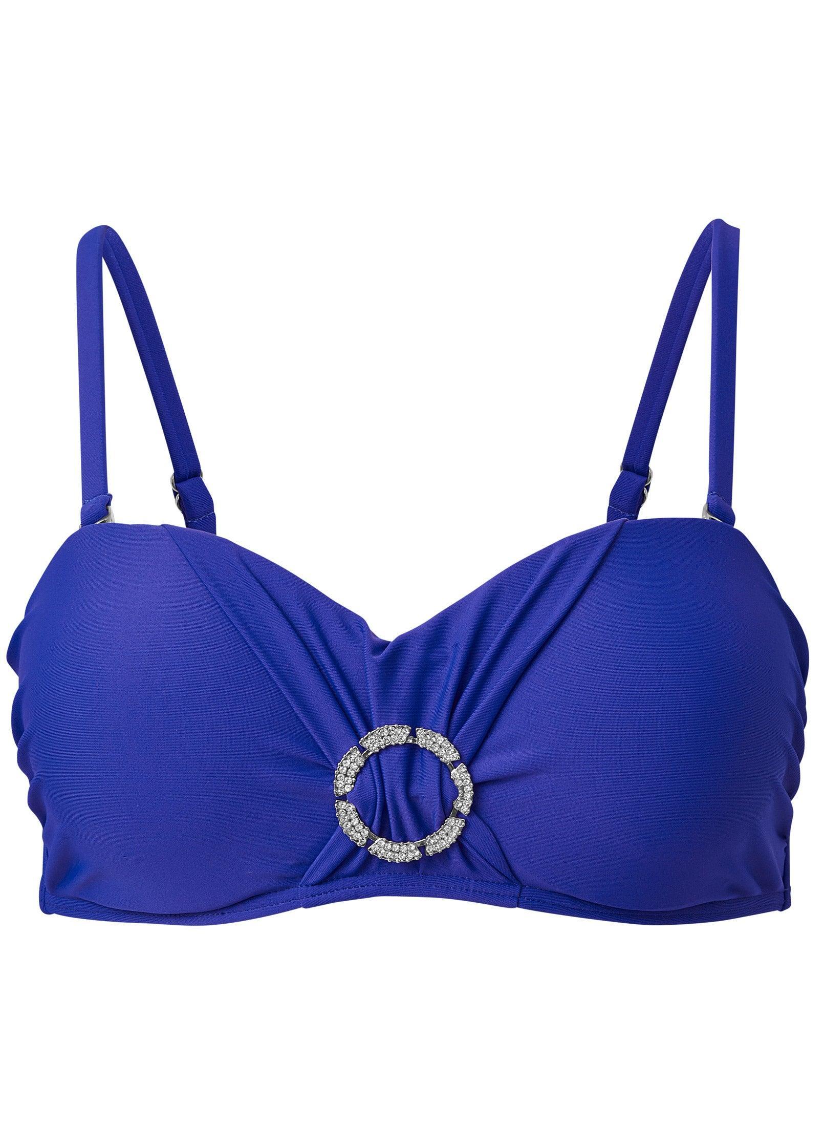 Bandeau Bling Bikini Top - Cobalt Blue Product Image