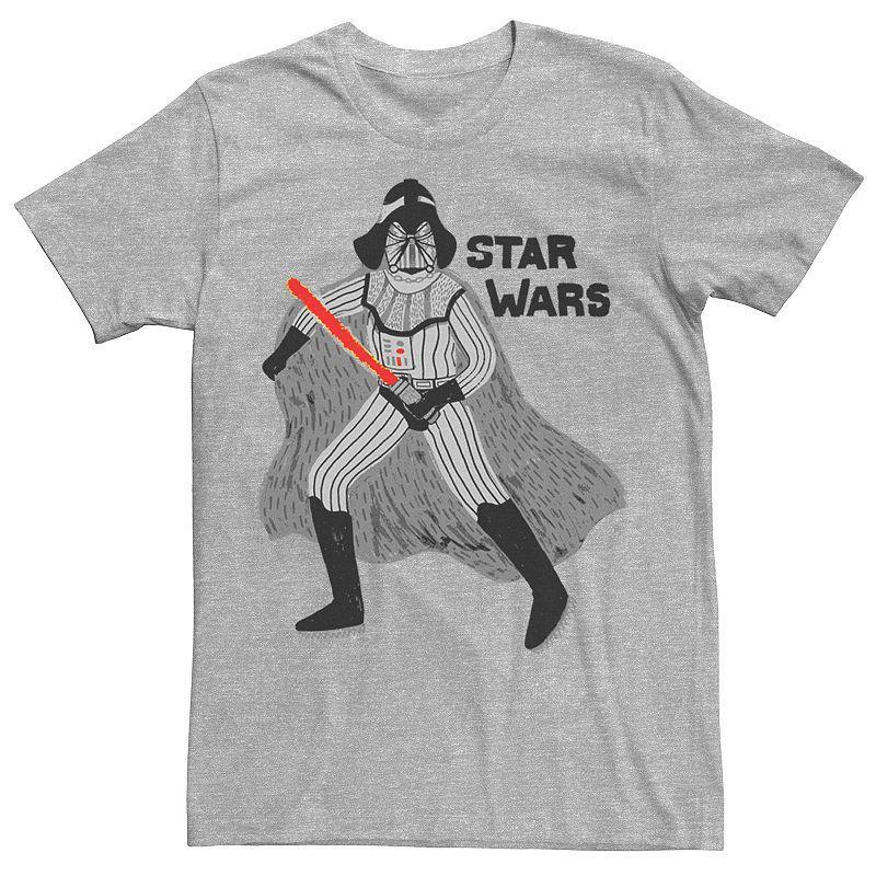 Mens Star Wars Darth Vader Doodle Tee Athletic Grey Product Image