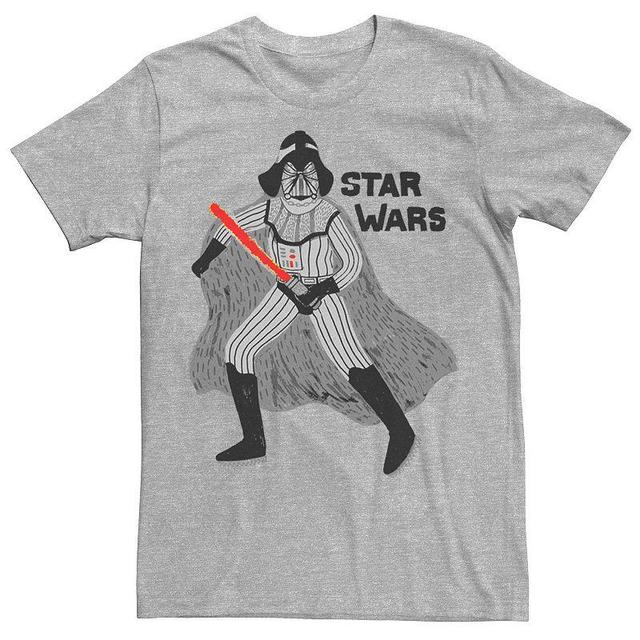 Mens Star Wars Darth Vader Doodle Tee Athletic Grey Product Image