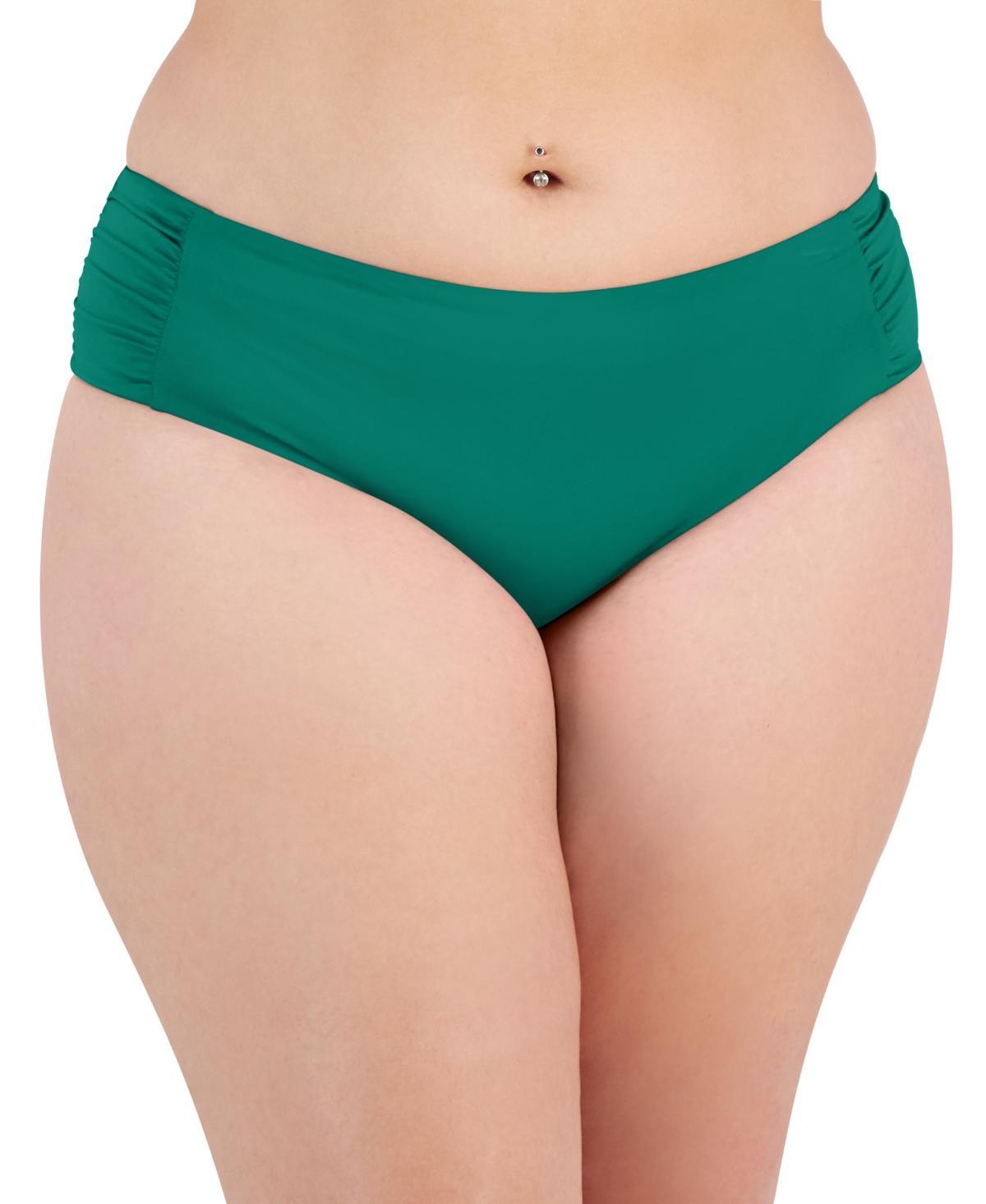 Becca Etc Plus Size Color Code Side-Shirred Hipster Bikini Bottoms Product Image