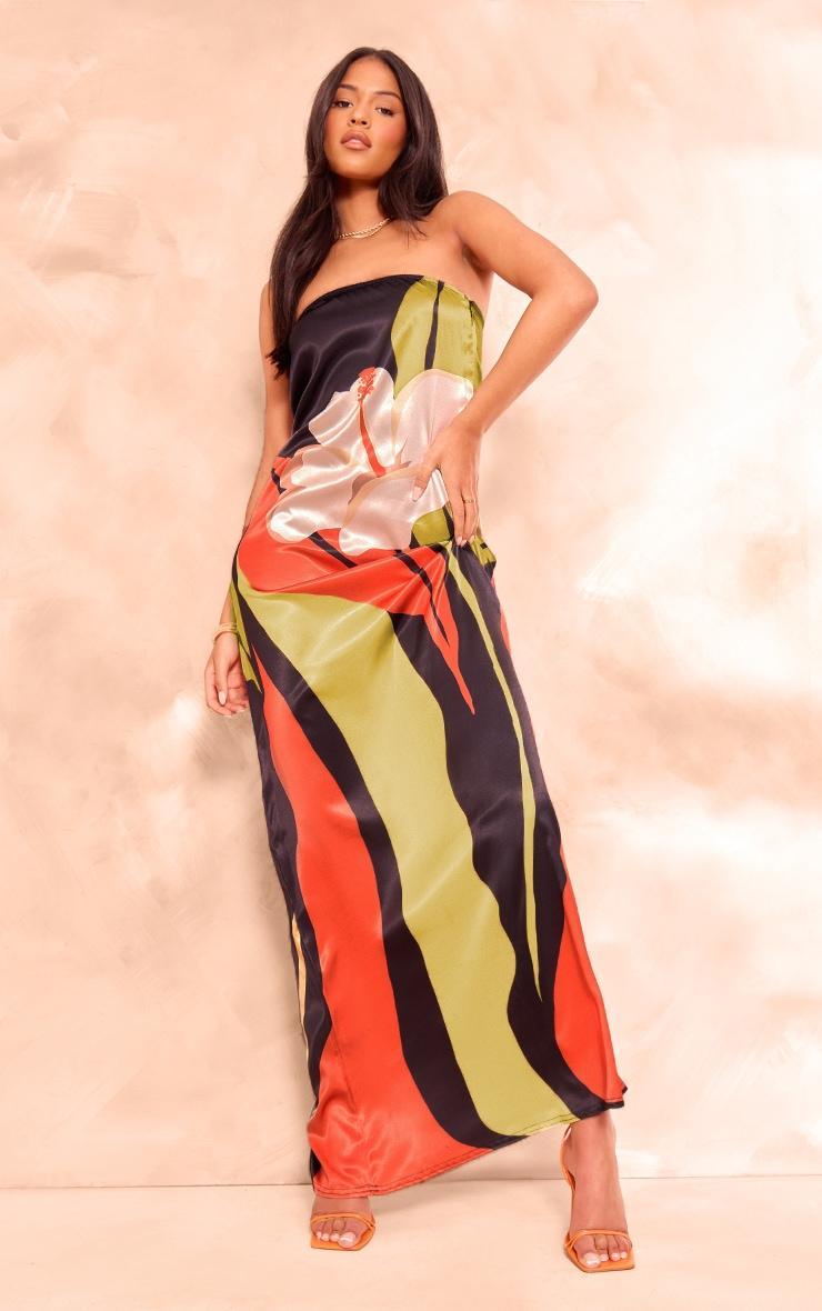 Tall Multi Printed Bandeau Floaty Maxi Dress product image