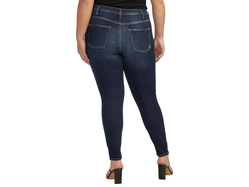 Silver Jeans Co. Plus Size Infinite Fit Mid-Rise Skinny Leg Jeans W87103INF487 (Indigo) Women's Jeans Product Image