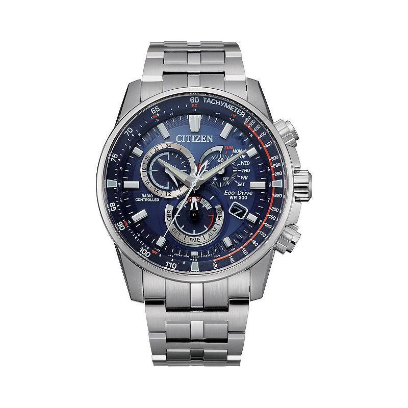 Men's Citizen Eco-DriveÂ® Pcat Chronograph Black Watch (Model: Cb5887-55H) Product Image