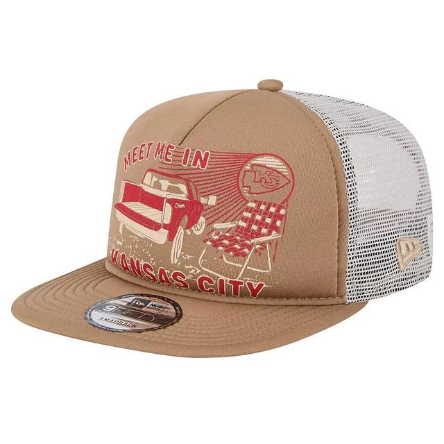 Mens New Era Tan Kansas City Chiefs Meet Me 9FIFTY Snapback Hat Product Image