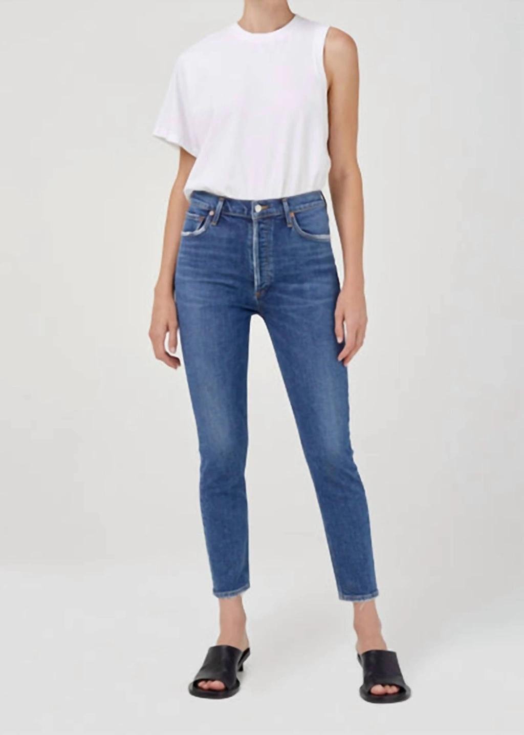 AGOLDE Nico High Rise Slim Leg Jeans In Ovation In Blue product image