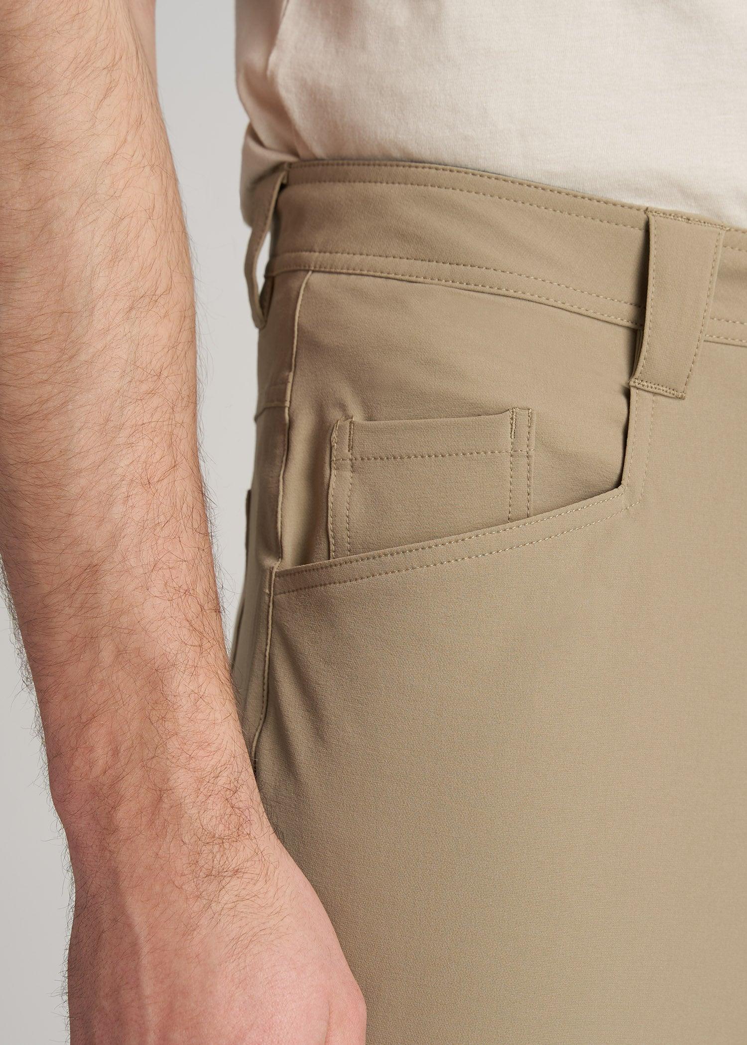 Hiking Shorts for Tall Men in Tan Male Product Image