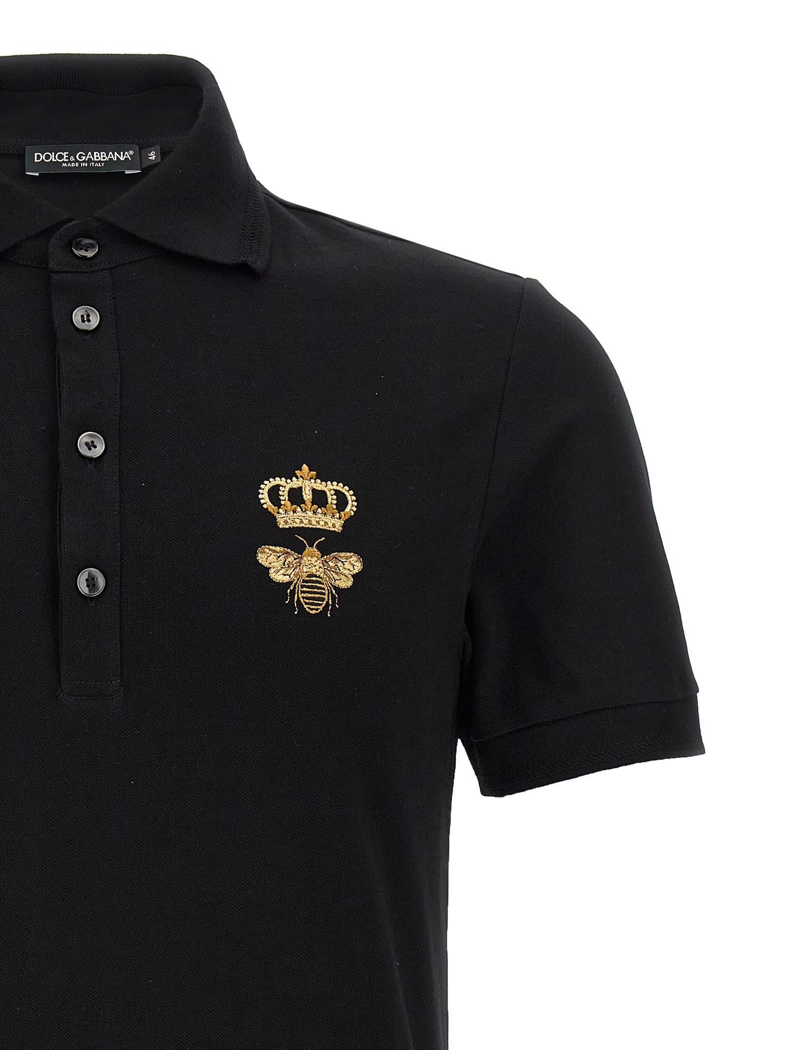 Embroidery Piquet Polo Black Product Image