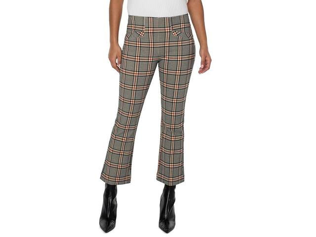 Liverpool Los Angeles Stella Kick Flare Cinnamon Tartan Plaid) Women's Casual Pants Product Image