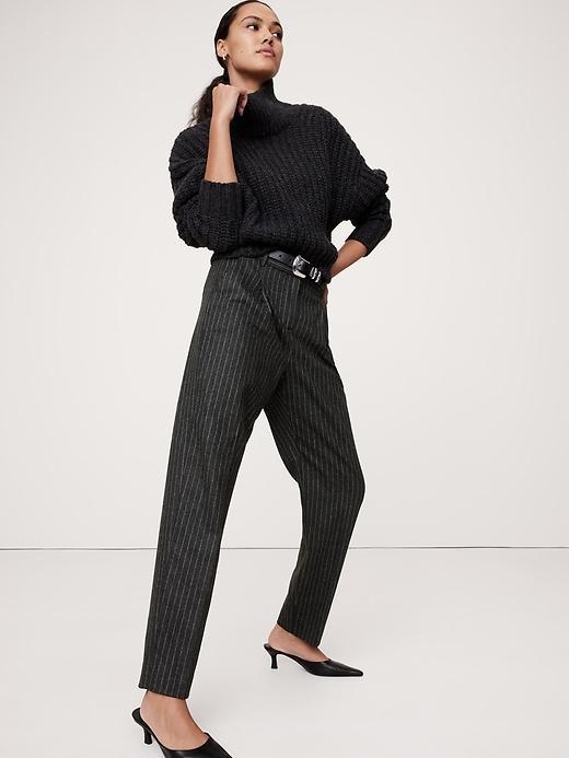 High-Rise Pleated Flannel Pant product image