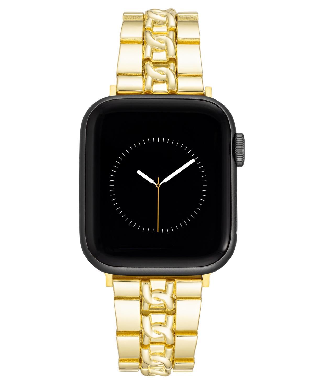 Nine West Womens Gold-Tone Alloy Bracelet Compatible with 42mm, 44mm, 45mm, Ultra and Ultra 2 Apple Watch Product Image