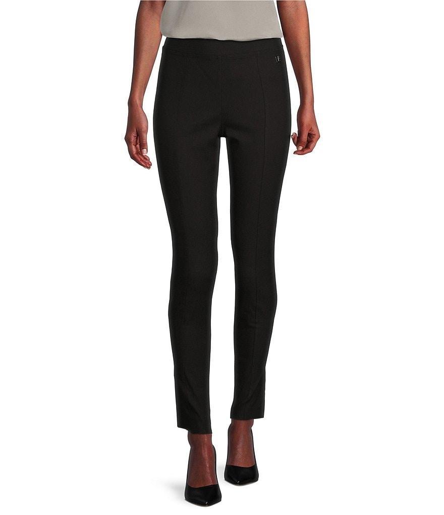 Calvin Klein Front Seam Slim Tapered Leg Stretch Twill Ankle Pull-On Pants product image