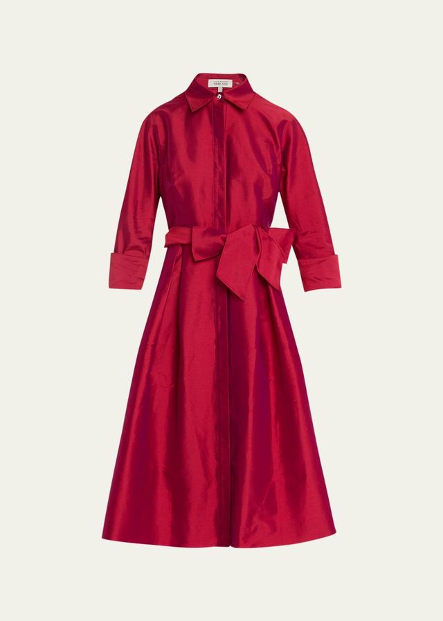 Womens Silk Taffeta Shirtdress Product Image