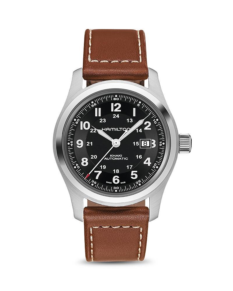 Hamilton Khaki Field Automatic Leather Strap Watch Product Image