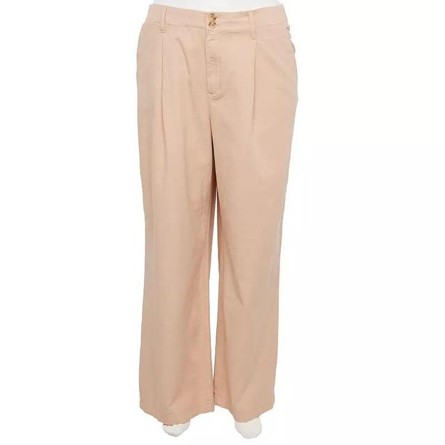 Plus Size LC Lauren Conrad High-Rise Pleat Front Wide Leg Pants, Womens Product Image