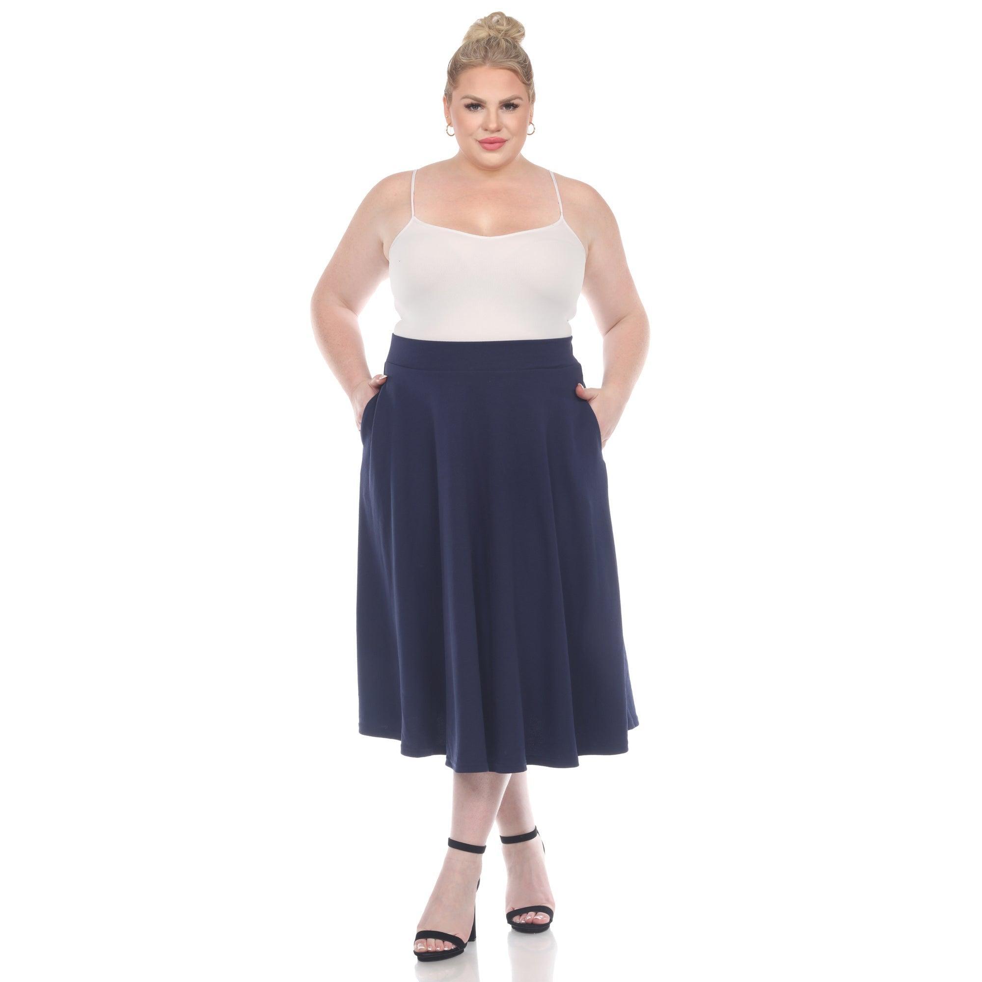 Tasmin Flare Midi Skirts - Plus Product Image