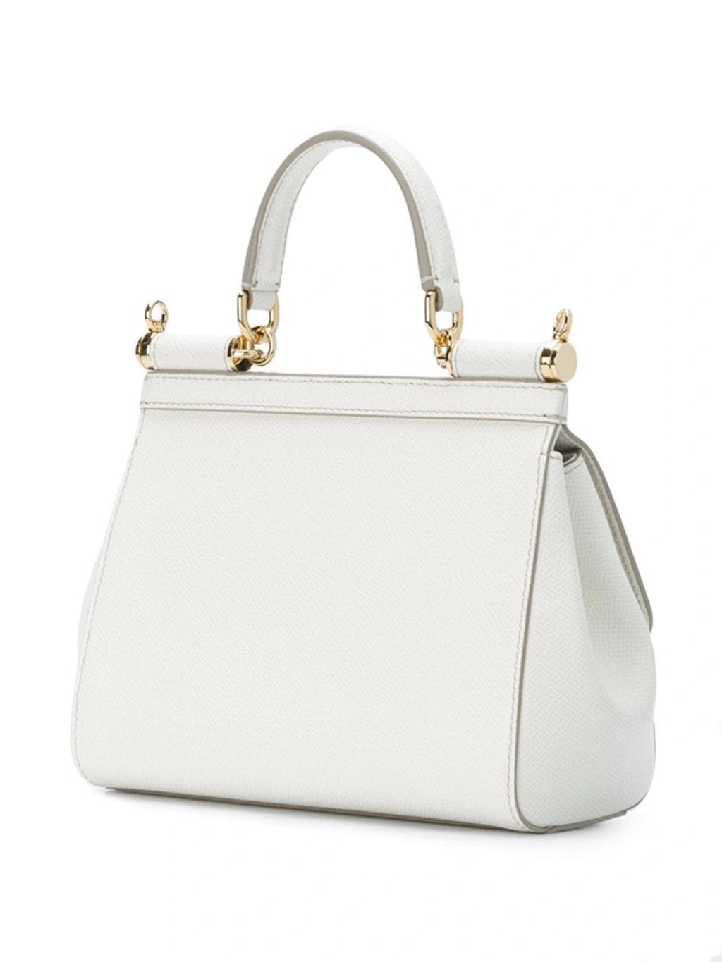 Small Sicily Iguana-effect Shoulder Bag In White Product Image