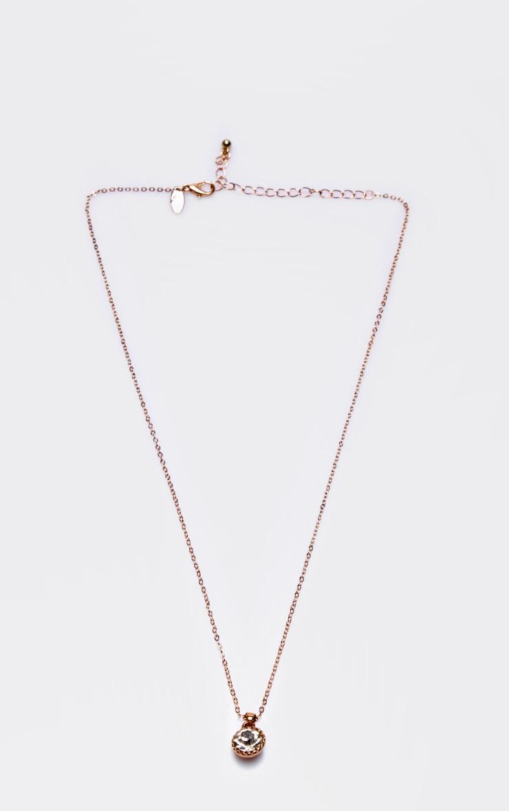 Gold Diamante Pendant Necklace Product Image