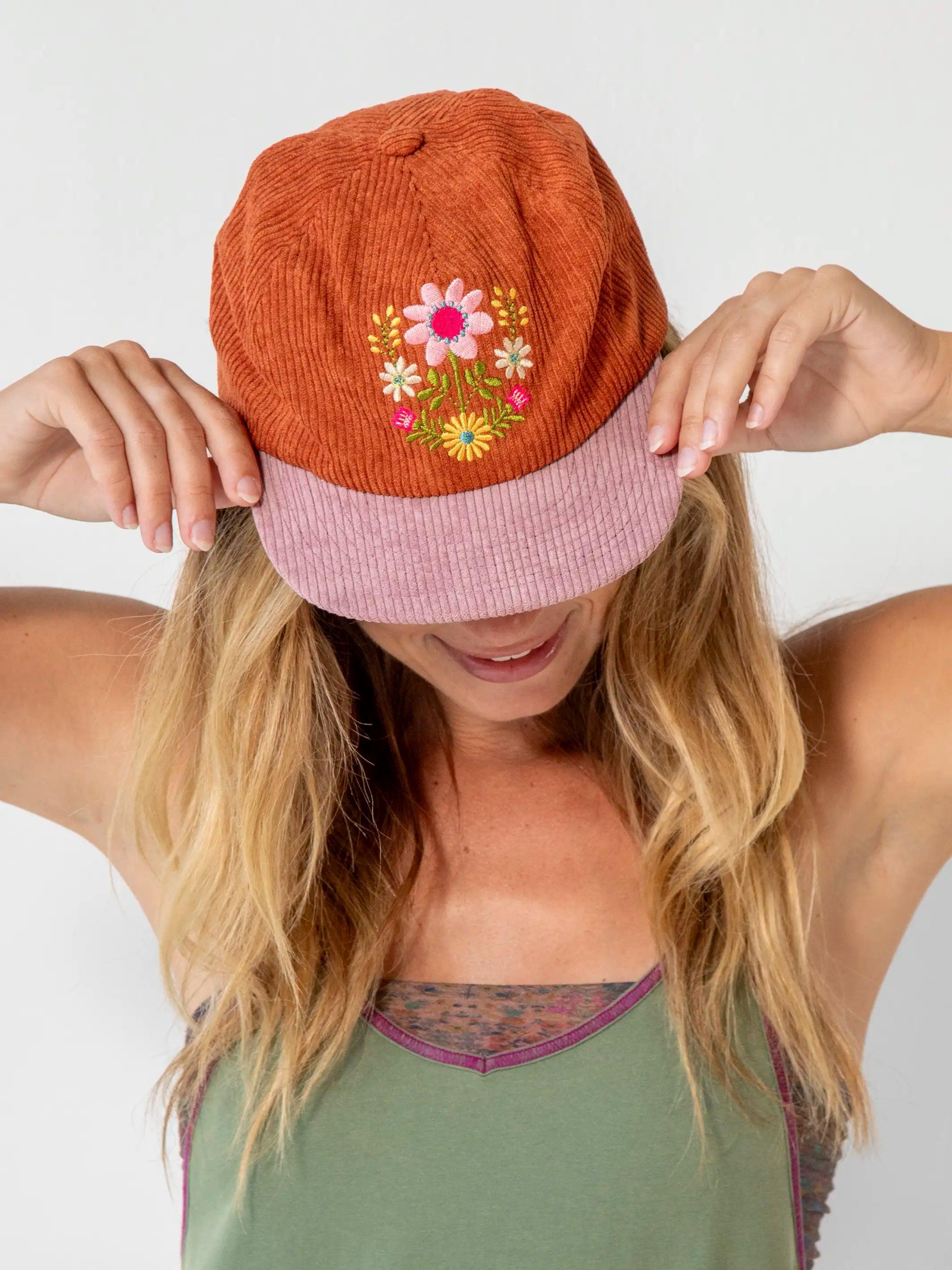 Corduroy Snapback - Folk Floral Product Image