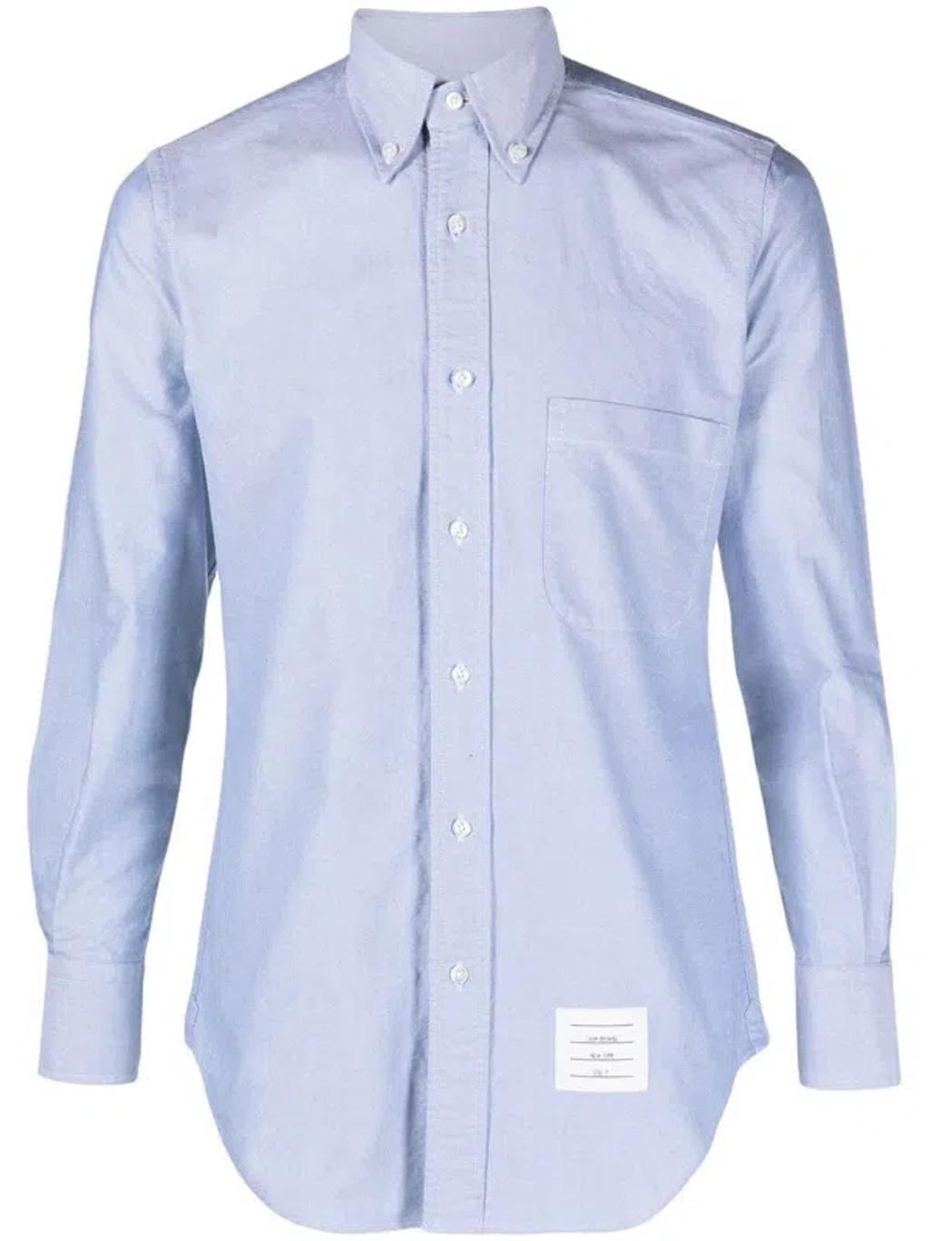 Classic Cotton Shirt In Light Blue Product Image