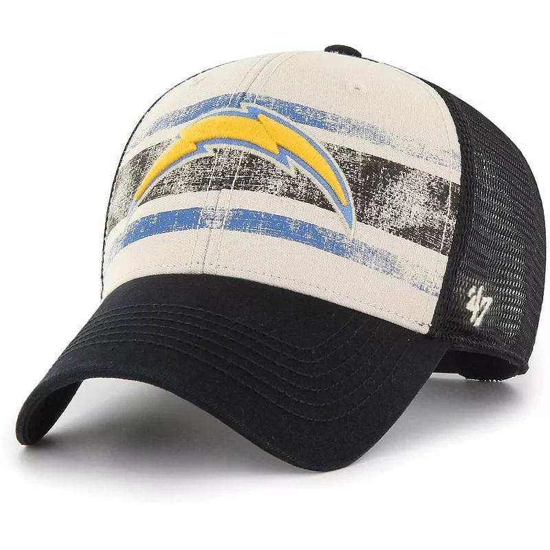 Mens 47 Cream Los Angeles Chargers Breakout MVP Trucker Adjustable Hat Product Image