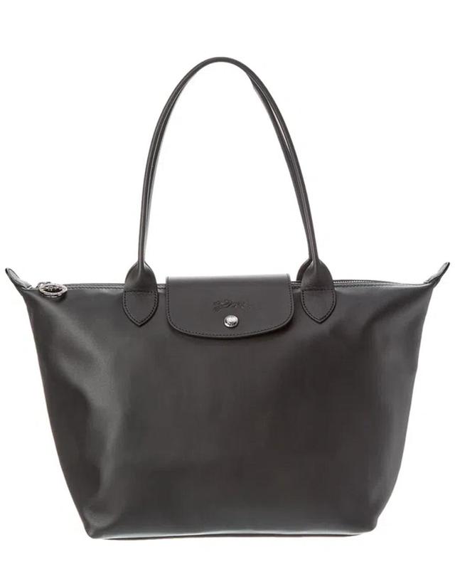 LONGCHAMP Le Pliage Xtra Medium Leather Tote In Black Product Image