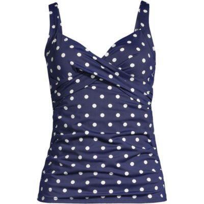 Women's Tummy Control V-Neck Underwire Tankini Swimsuit Top Adjustable Straps Product Image