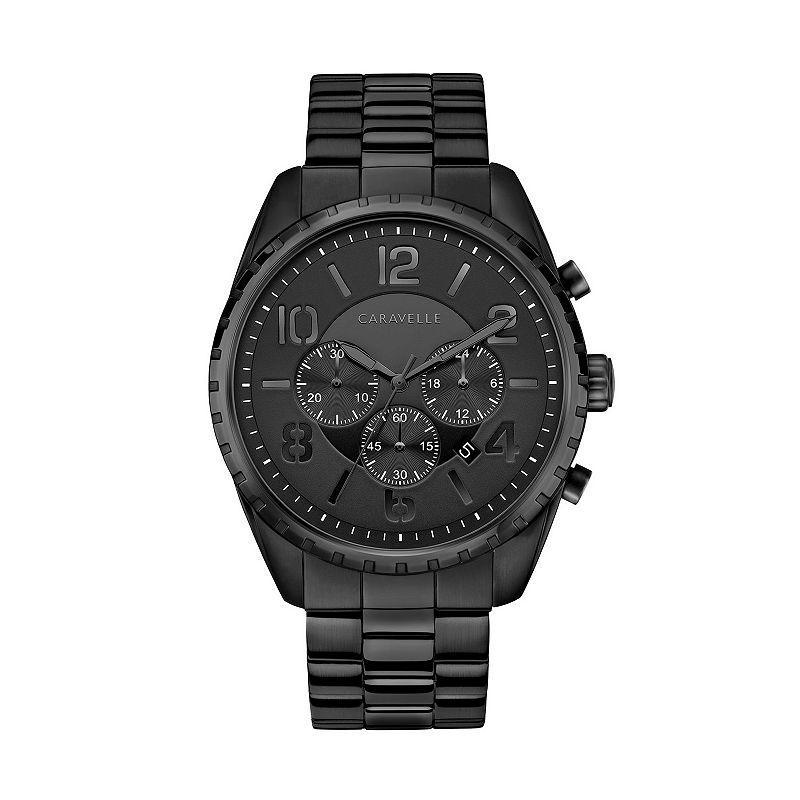 Men's Caravelle by Bulova Black IP Chronograph Watch (Model: 45B150) Product Image