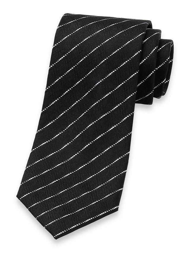 Stripe Woven Silk Blend Tie Product Image