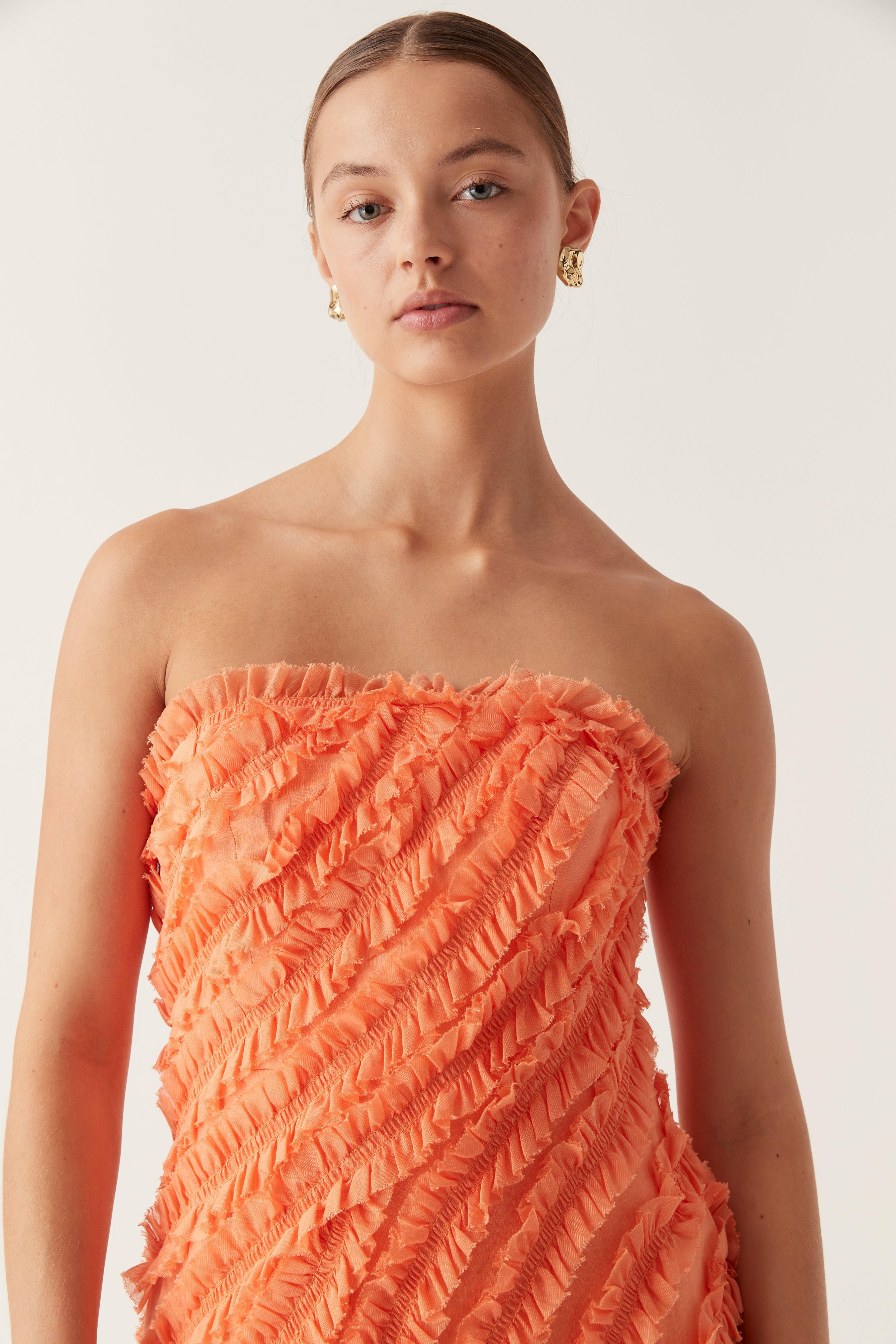 Terrene Frill Maxi Dress Product Image