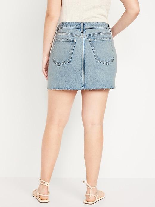 Mid-Rise OG Jean Mini Skirt Product Image