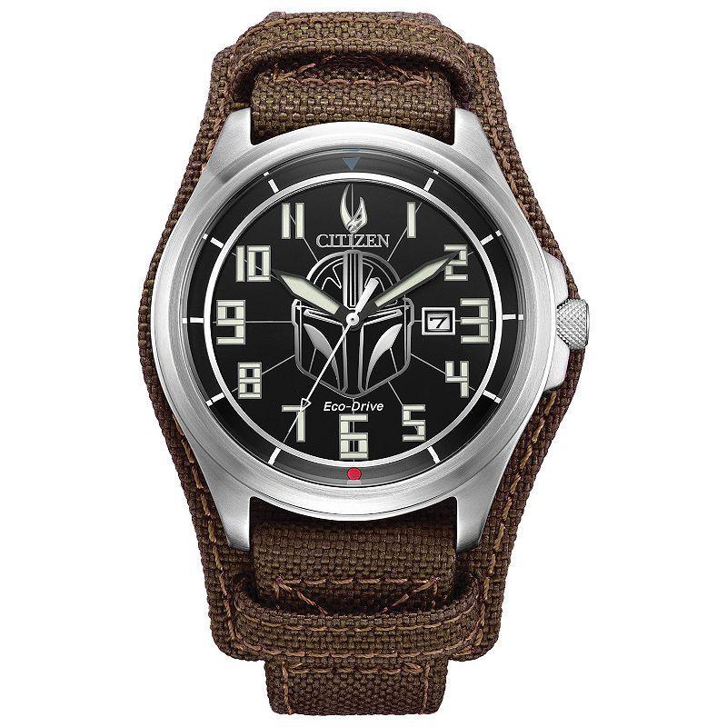 Star Wars by Citizen The Mandalorian Brown Leather Strap Watch 44mm Product Image