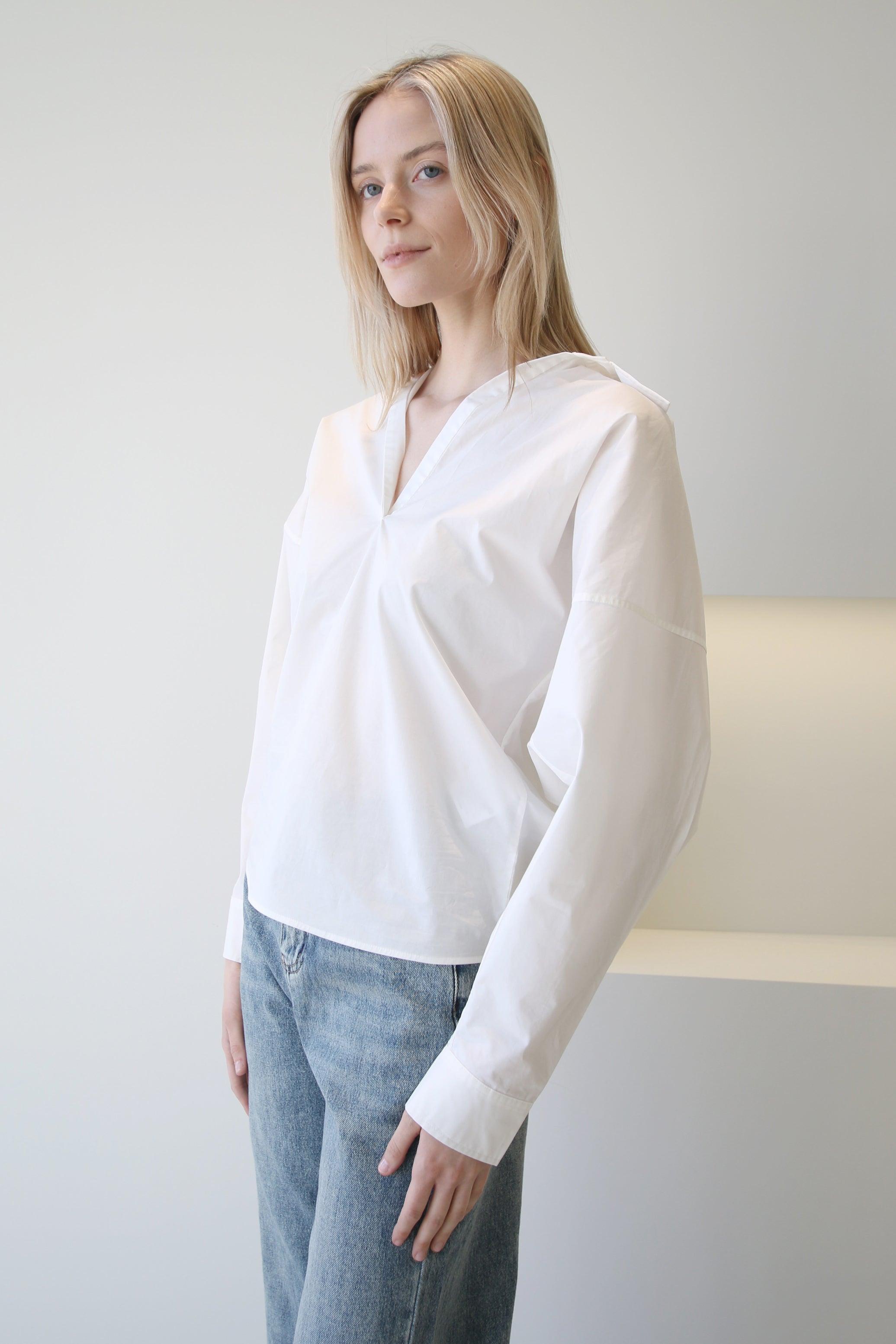 Toteme Cotton Poplin Shirt White Product Image