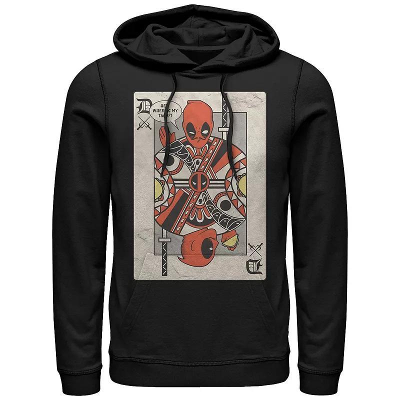 Mens Marvel Deadpool Playing Card Graphic Hoodie Product Image