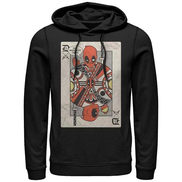 Mens Marvel Deadpool Playing Card Graphic Hoodie Product Image