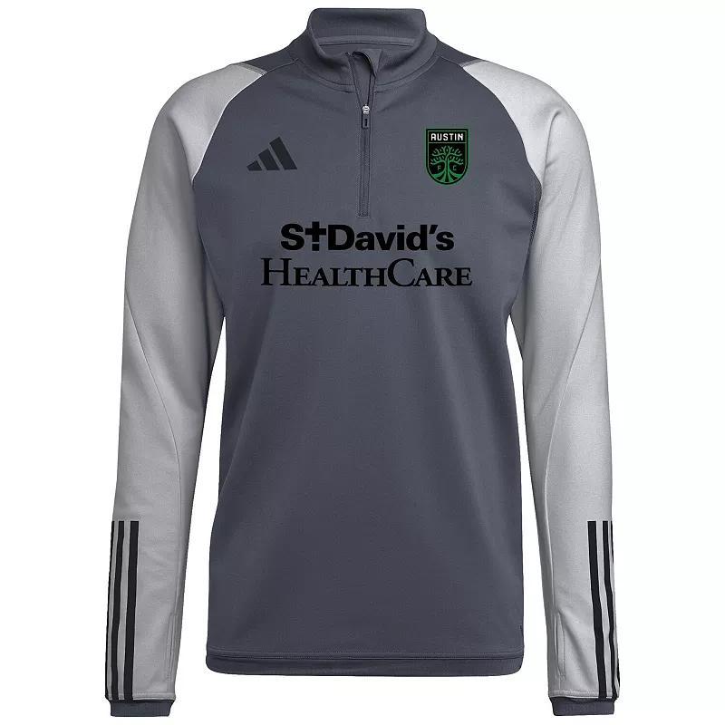 Mens adidas Gray San Jose Earthquakes 2023 On-Field AEROREADY Quarter-Zip Training Top Product Image