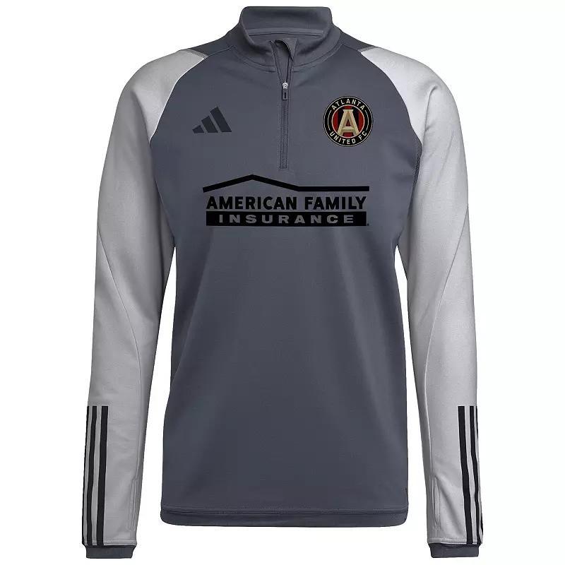 Mens adidas Gray Atlanta United FC 2023 On-Field AEROREADY Quarter-Zip Training Top Product Image