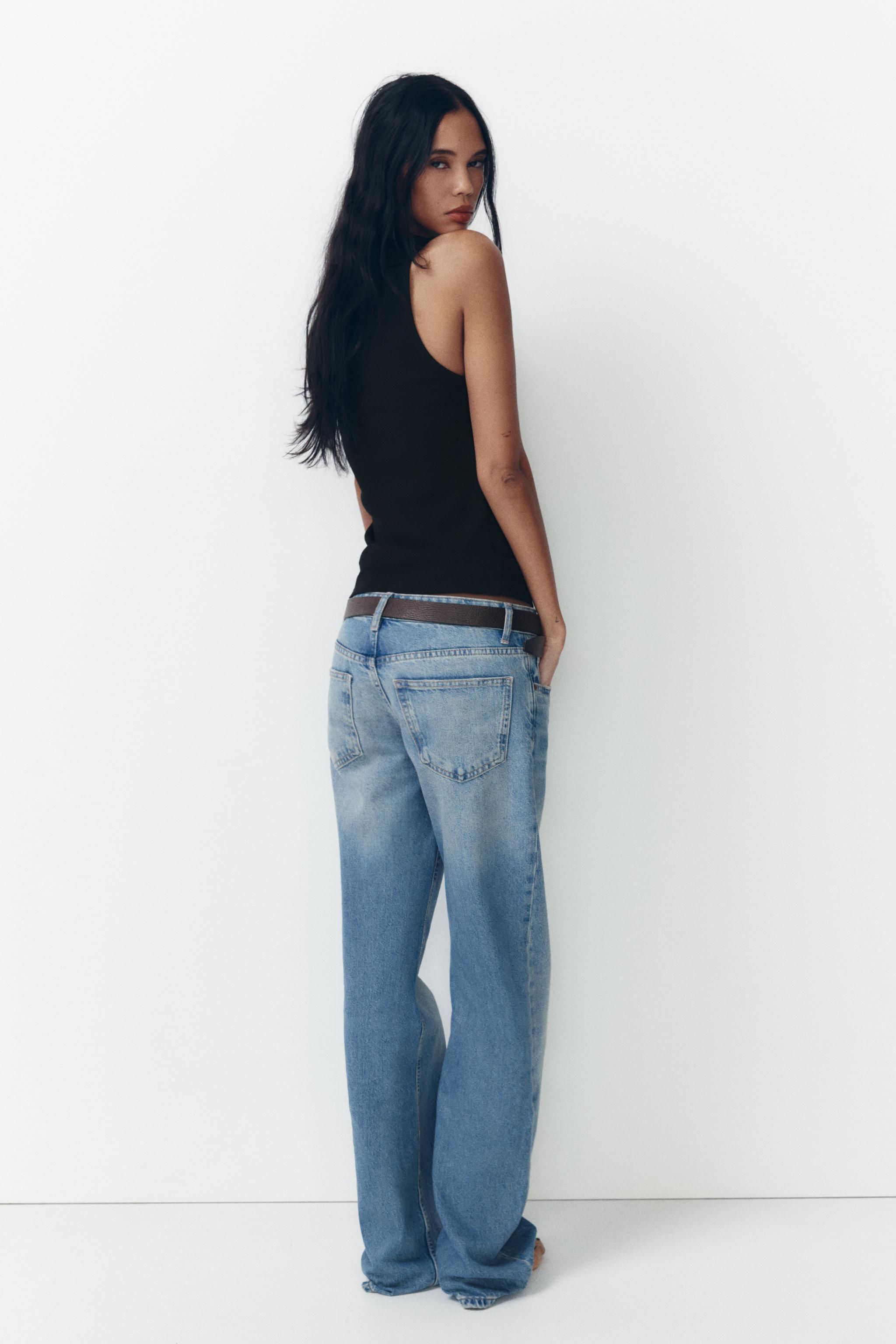 FULL LENGTH TRF MID-RISE WIDE LEG JEANS Product Image