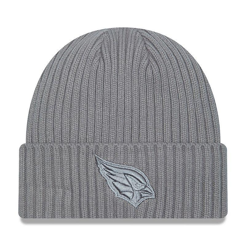 Mens New Era Gray Arizona Cardinals Color Pack Cuffed Knit Hat, Grey Product Image