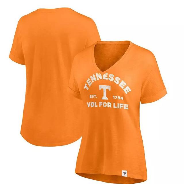 Womens Fanatics Tennessee Tennessee Volunteers True Classics Slub Flowy V-Neck T-Shirt Product Image