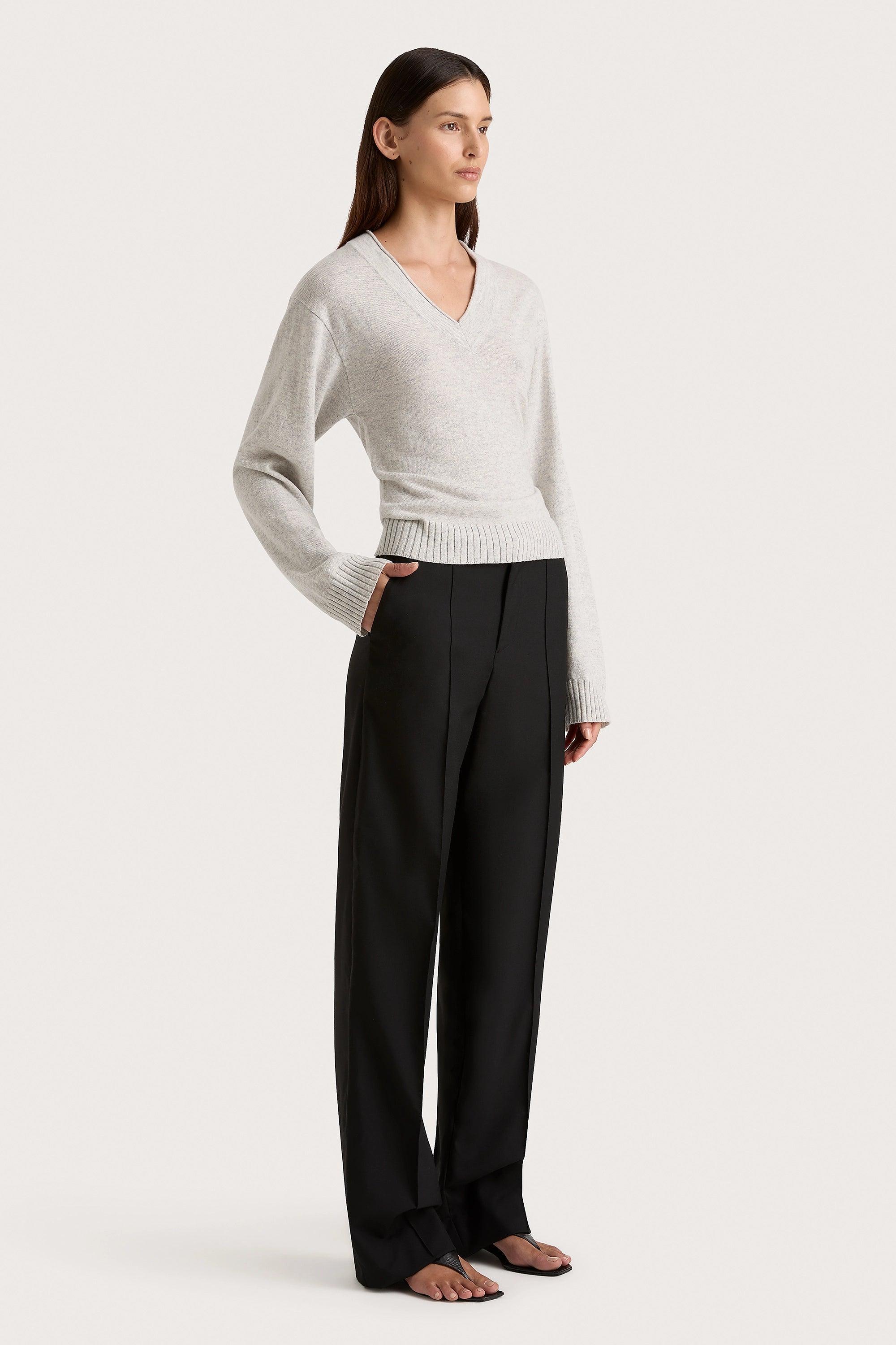 Frederikke Cashmere Sweater Grey Marle Product Image