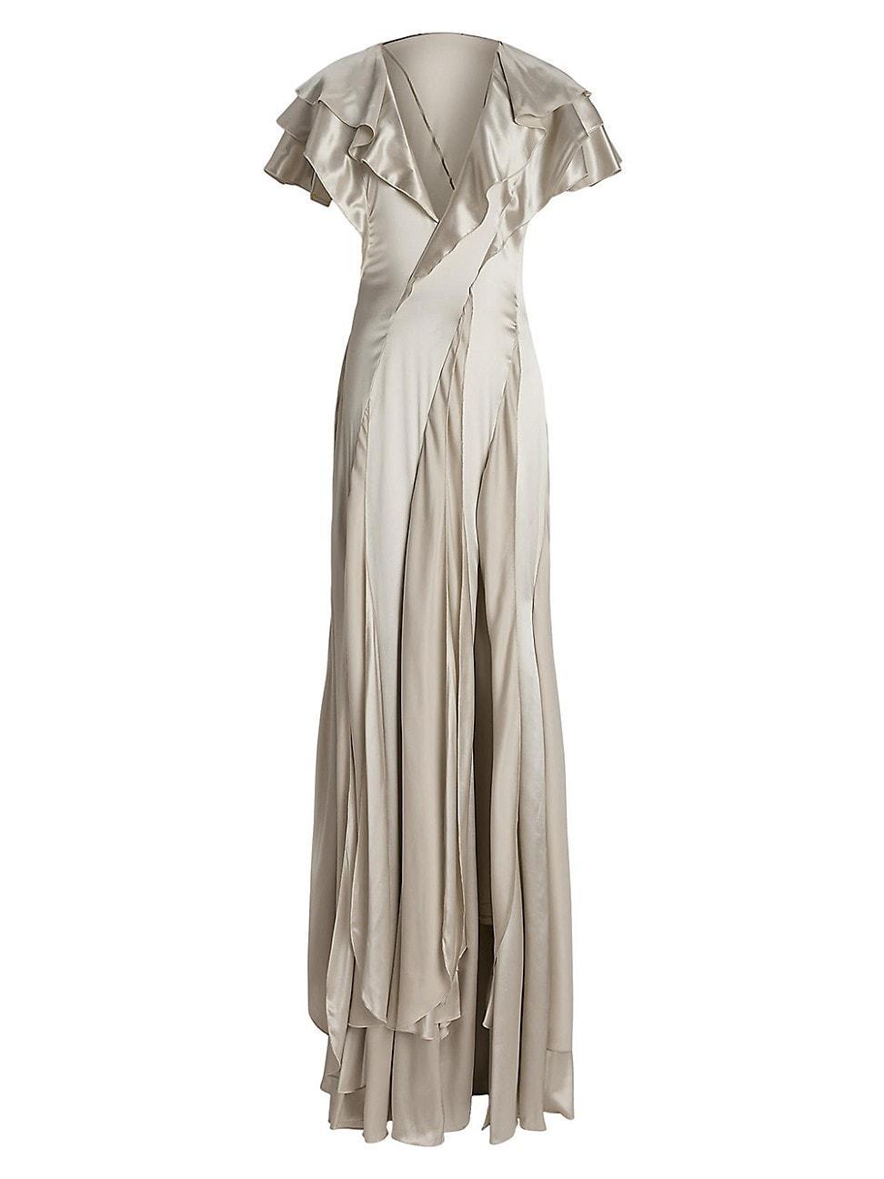 Womens Josef Satin Ruffle Gown Product Image