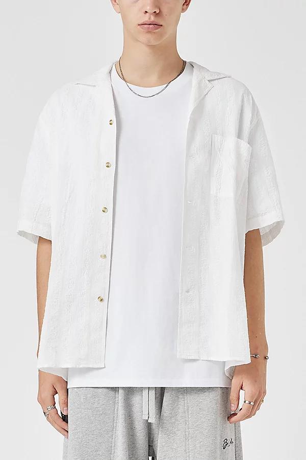 Barney Cools Textured Seersucker Resort Shirt Top Mens at Urban Outfitters Product Image