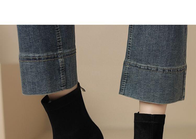 Platform Chunky Heel Short Boots Product Image