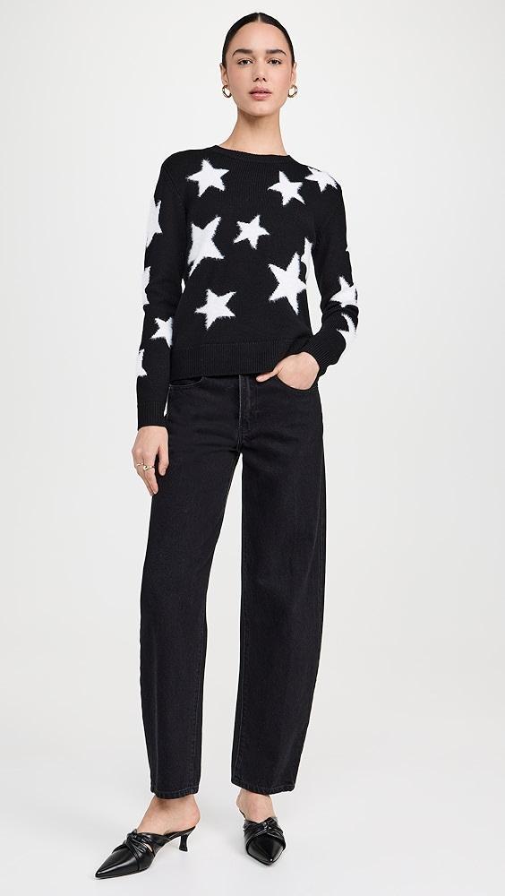 alice + olivia Andora Fuzzy Star Pullover | Shopbop Product Image