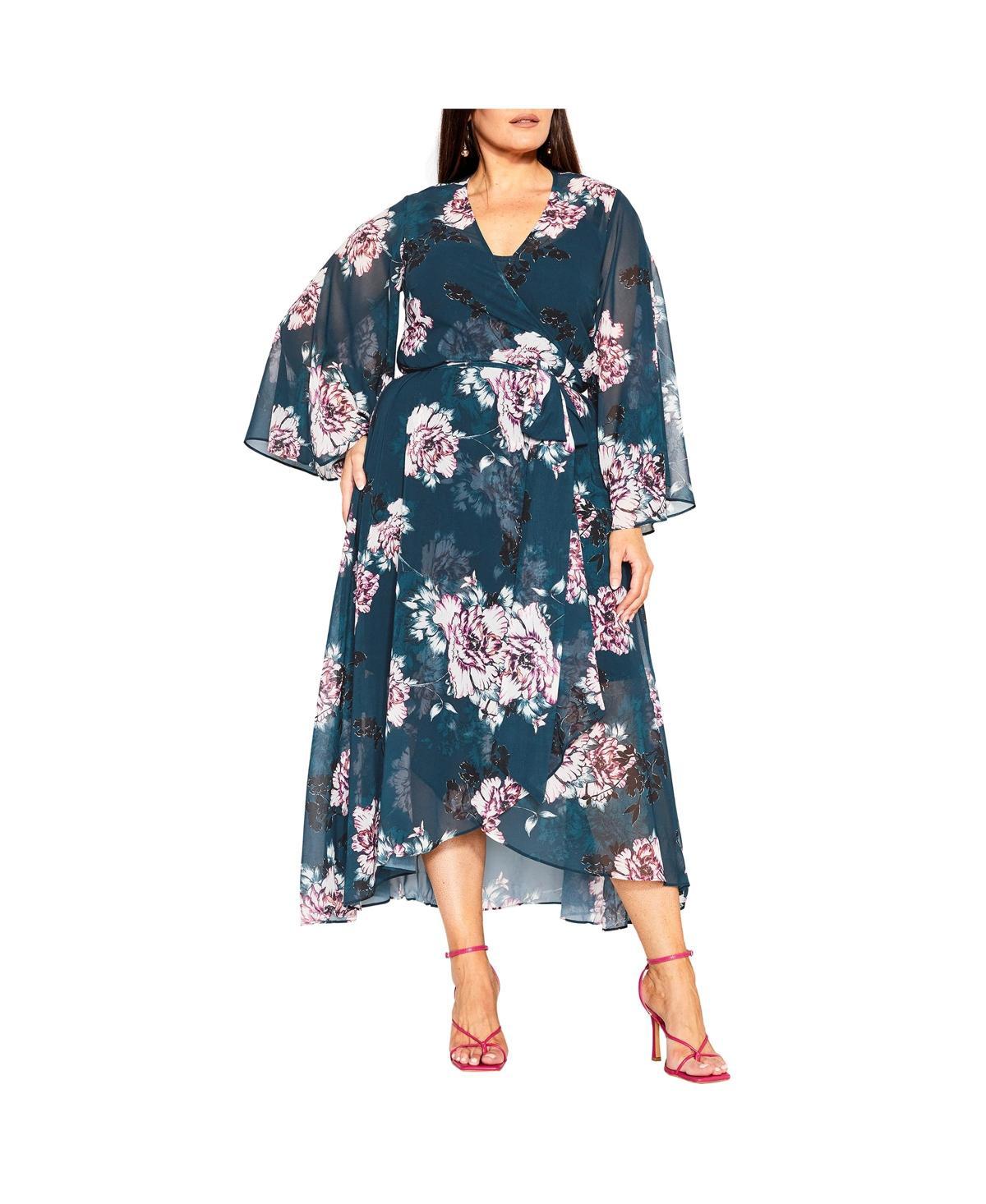 City Chic Womens Fleetwood Print Maxi Dress Product Image