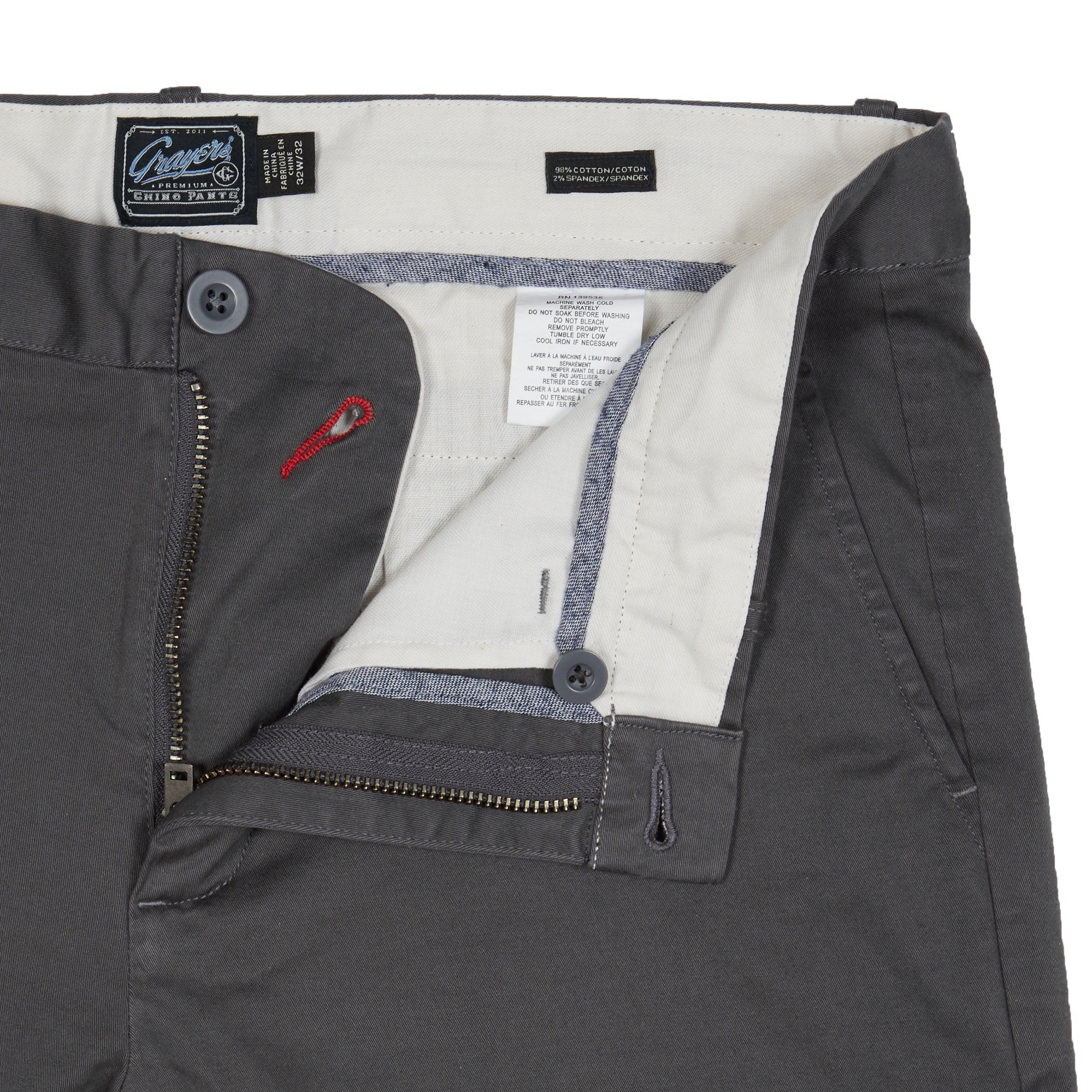 Jesse Stretch Chino Pants (Slim Fit)- Dark Gray Product Image