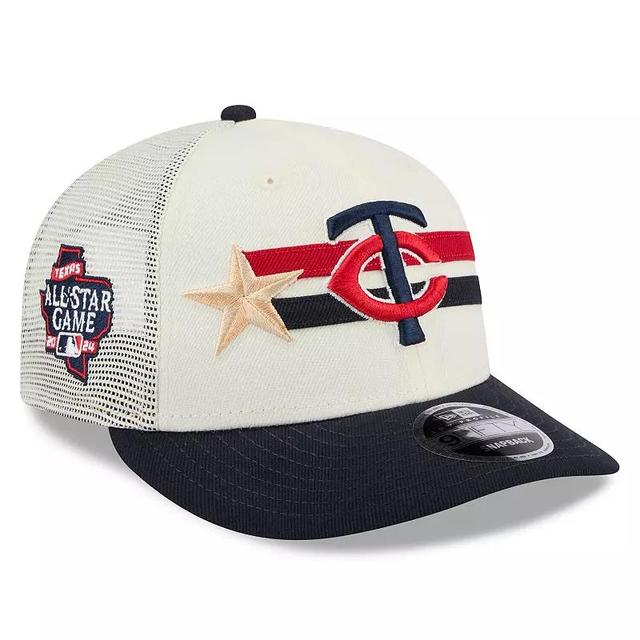 Mens New Era Cream/Navy Minnesota Twins 2024 MLB All-Star Game Workout Meshback Low Profile 9FIFTY Snapback Hat Product Image