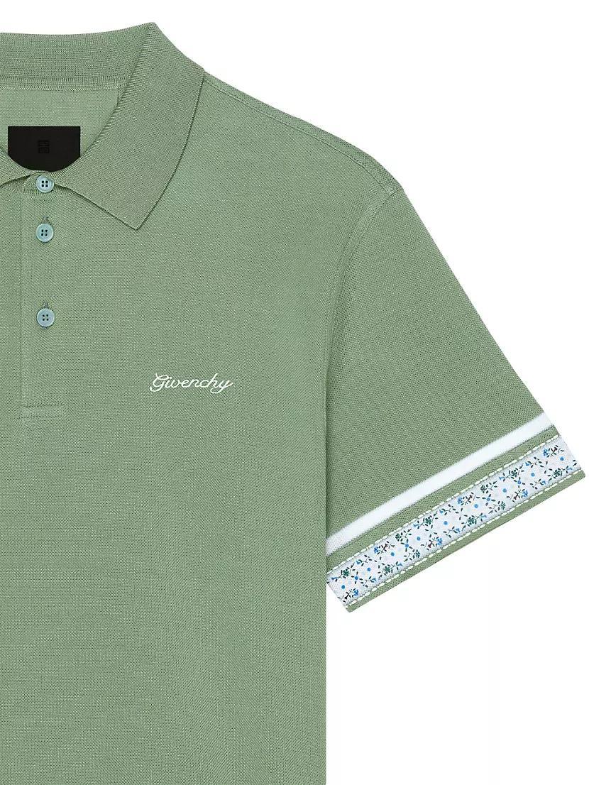 Polo Shirt in Cotton with Floral Detail Product Image