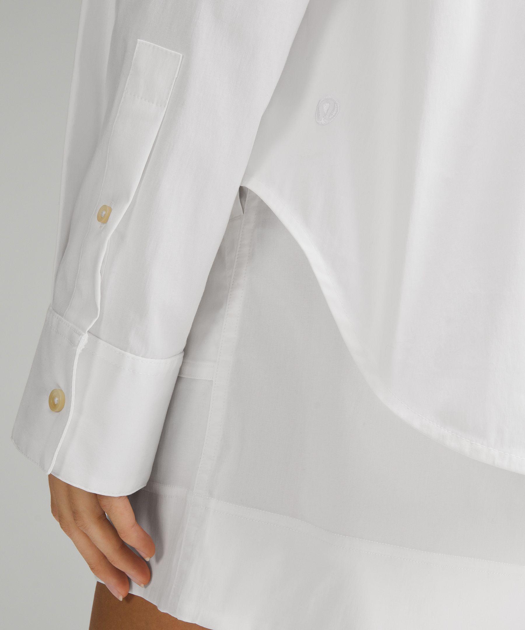 Cotton-Blend Poplin Button-Down Shirt Product Image